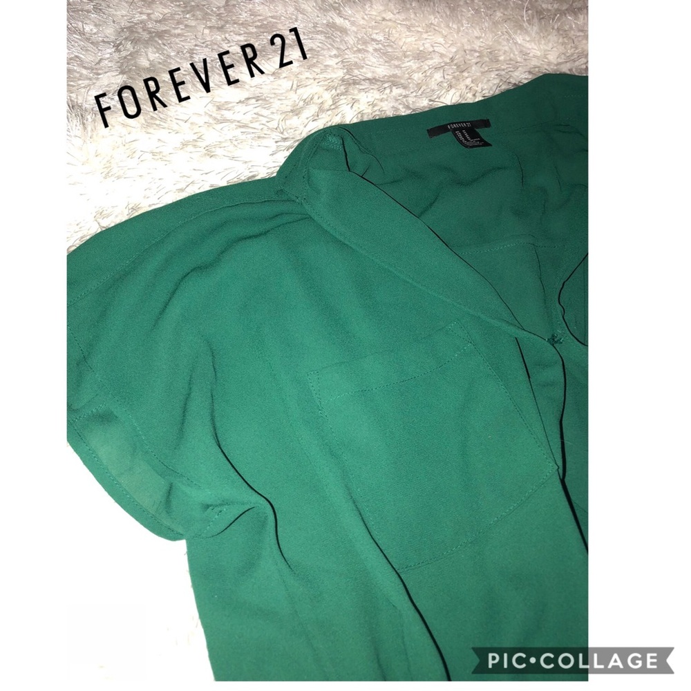 Plunge neckline blouse